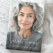 Aimant Forever in our hearts modern script name memorial