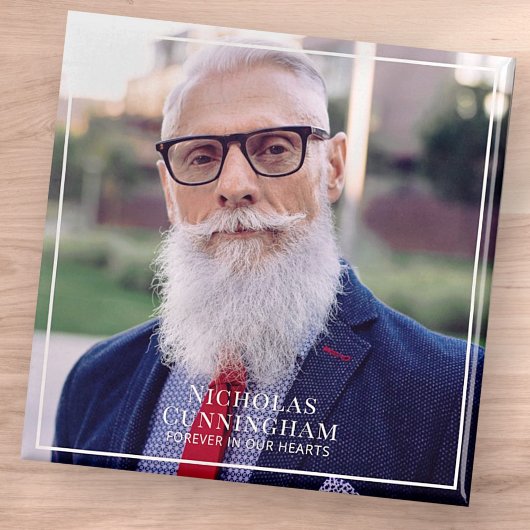 Aimant Forever In Our Hearts Photo Memorial Keepsaké