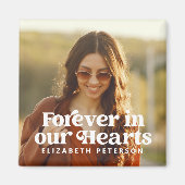 Aimant Forever in our Hearts Simple Photo personnalisée M (Devant)