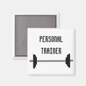 Aimant Formateur personnel avec Barbell (Recto/Verso)