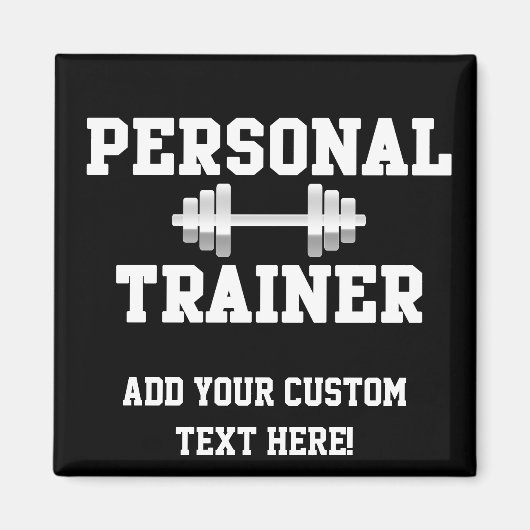 Aimant Formation personnelle de formateur noir et blanc D (Devant)