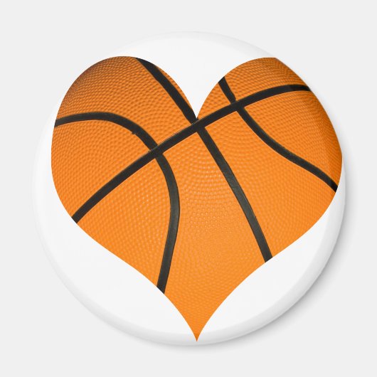 Aimant Forme cardiaque du basket-ball (Devant)