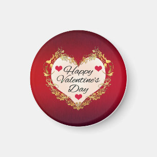 Aimant Forme cardiaque Heureuse Sainte-Valentin-47949