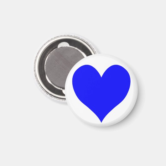 Aimant Forme de Coeur Bleu (Recto/Verso)
