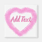 Aimant Forme de coeur de couleur rose délicate (Devant)