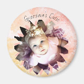 Aimant Forme de fleurs personnalisée Photo Aquarelle Past (Devant)