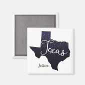 Aimant Forme d'état des étoiles de nuit Texas (Recto/Verso)