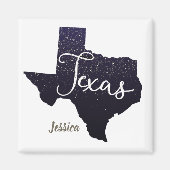 Aimant Forme d'état des étoiles de nuit Texas (Devant)