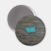 Aimant Forme d'état du Montana Turquoise (Recto/Verso)