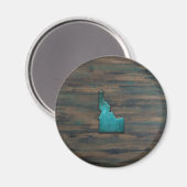 Aimant Forme d'état Idaho Turquoise (Recto/Verso)