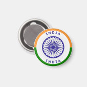 Aimant Forme du cercle indien Ashoka Chakra (Recto/Verso)