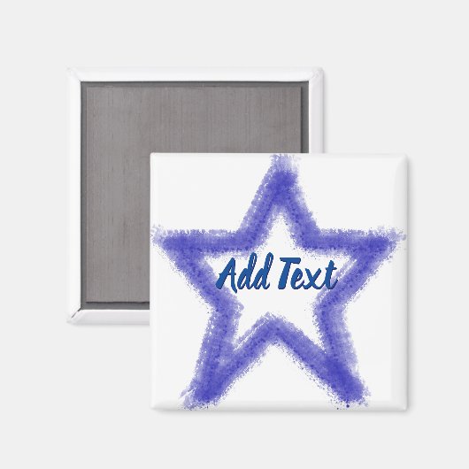 Aimant Forme étoile d'aquarelle (Recto/Verso)