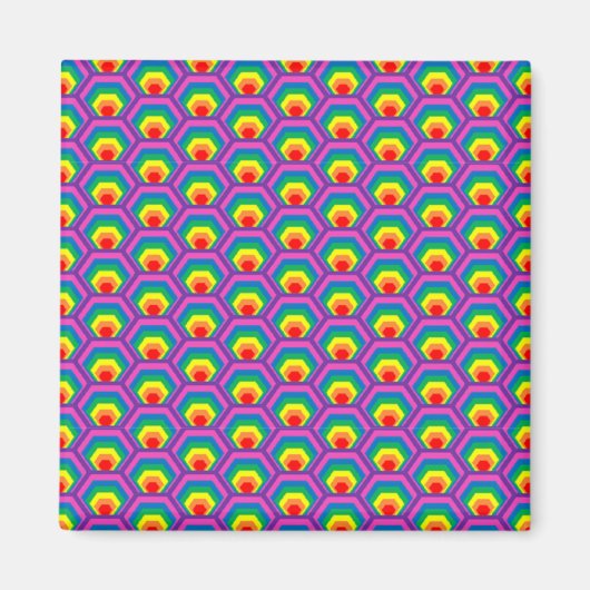 Aimant Formes colorées Abstraites (Devant)
