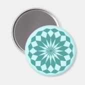 Aimant Formes de diamant en Turquoise Turquoise, Mandala (Recto/Verso)