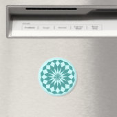 Aimant Formes de diamant en Turquoise Turquoise, Mandala (In Situ (Lave-vaisselle))