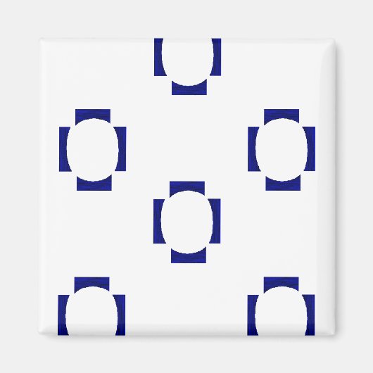 Aimant formes décoratives en blanc (Devant)