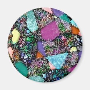 Aimant Formes très colorées et abstraites art 11