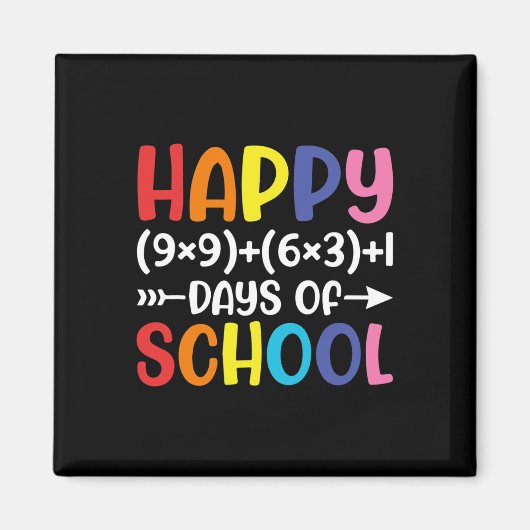 Aimant Formule 100 Jours De L'École Fun Math Enseignant 1 (Devant)