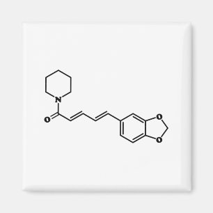 Aimant Formule chimique moléculaire de poivre noir Piperi