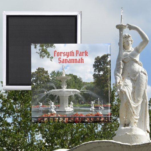 Aimant Forsyth Park Fontaine Savannah Georgi Photographie