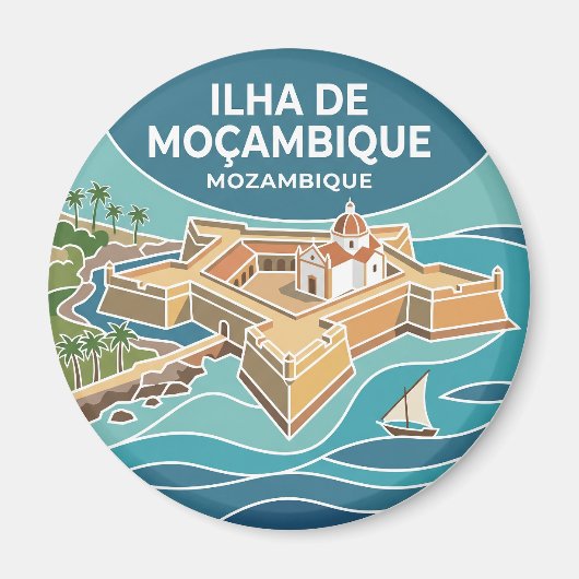 Aimant Fort de San Sebastian Mozambique (Devant)