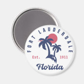 Aimant Fort Lauderdale Florida Beach Souvenirs tropicaux (Recto/Verso)