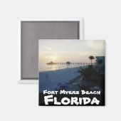Aimant Fort Myers Beach, Floride (Recto/Verso)