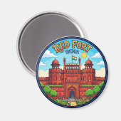 Aimant Fort Rouge Inde (Recto/Verso)