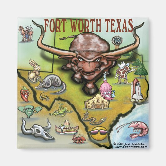 Aimant Fort Worth TX (Devant)