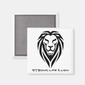 Aimant Forte comme un lion (Recto/Verso)