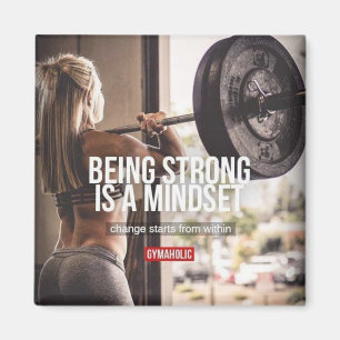 Aimant Forte mentalité - Fitness des femmes Inspirationne