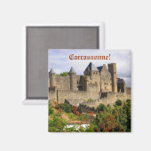Aimant Forteresse de Carcassonne en France (Recto/Verso)