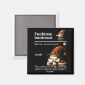 Aimant Fortose Intolerant Definition Funny Gnome Coffee (Recto/Verso)