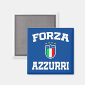 Aimant Forza Azzurri Italia Jersey 2021 Funs de football (Recto/Verso)