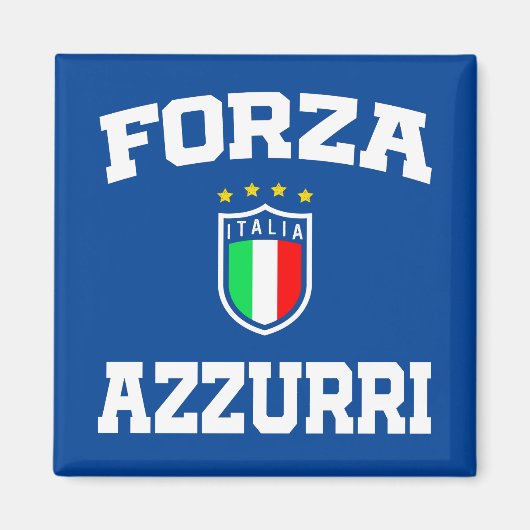 Aimant Forza Azzurri Italia Jersey 2021 Funs de football (Devant)
