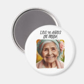 Aimant Foto Personalizada Los 90 Años De  (Recto/Verso)
