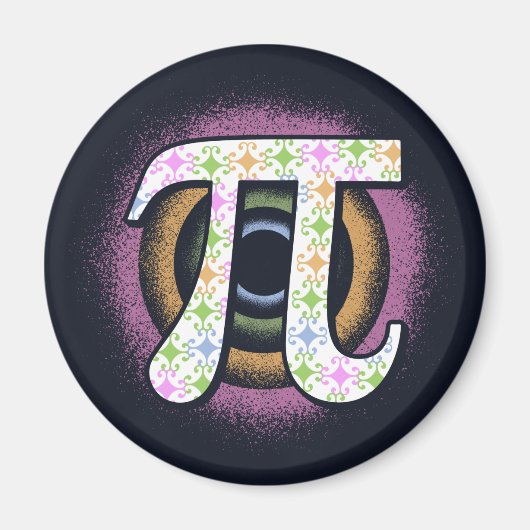 Aimant Fou de maths pour le jour de Pi (Devant)