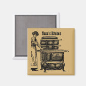 Aimant Four Antique Range Modèle personnalisé (Recto/Verso)