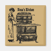 Aimant Four Antique Range Modèle personnalisé (Devant)