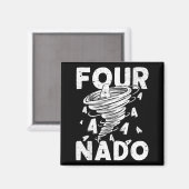 Aimant Four Nado Fournado 4th Birthday 4 Years Old  (Recto/Verso)