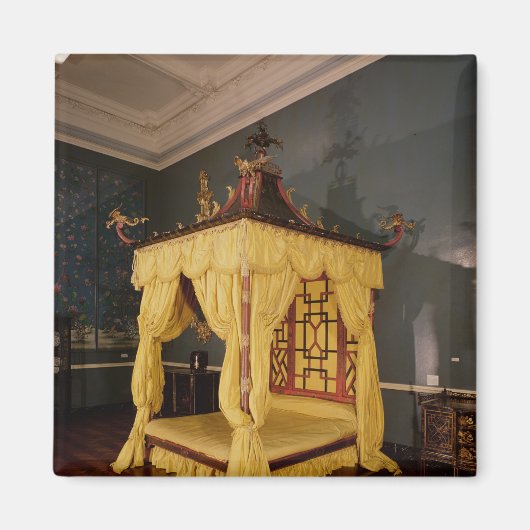 Aimant Four Poster Bed, style chinois, années 1750 (Devant)