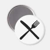 Aimant fourche à couverts et couteau croisés (Recto/Verso)