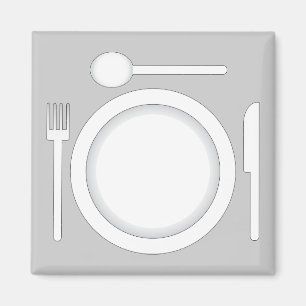 Aimant Fourchette et cuillère de couteau de plat