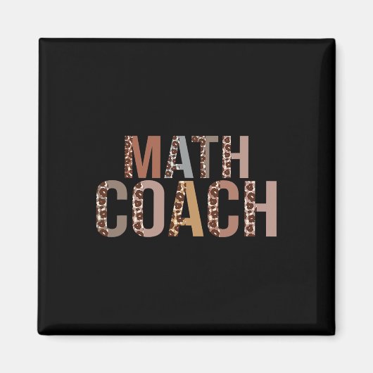 Aimant Fournitures de coach de maths léopard amusant pour (Devant)