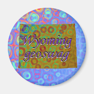 Aimant Fournitures de géocaching de l'État du Wyoming Mag