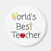 Aimant Fournitures de la meilleure école de Cool du monde (Devant)