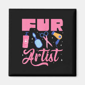 Aimant Fourrure Artiste Chien Groomer Animaux Animaux Ani (Devant)