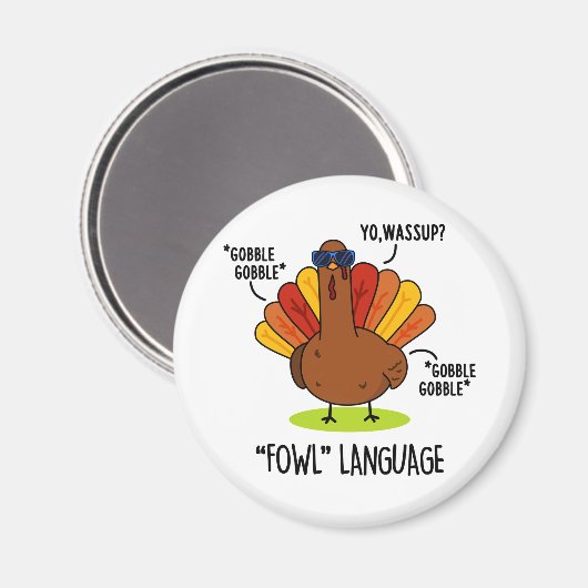 Aimant Fowl Language Funny Turc Pun (Recto/Verso)
