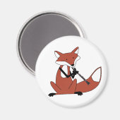 Aimant Fox Jouer au Clarinet (Recto/Verso)