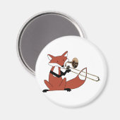 Aimant Fox Jouer le Trombone (Recto/Verso)